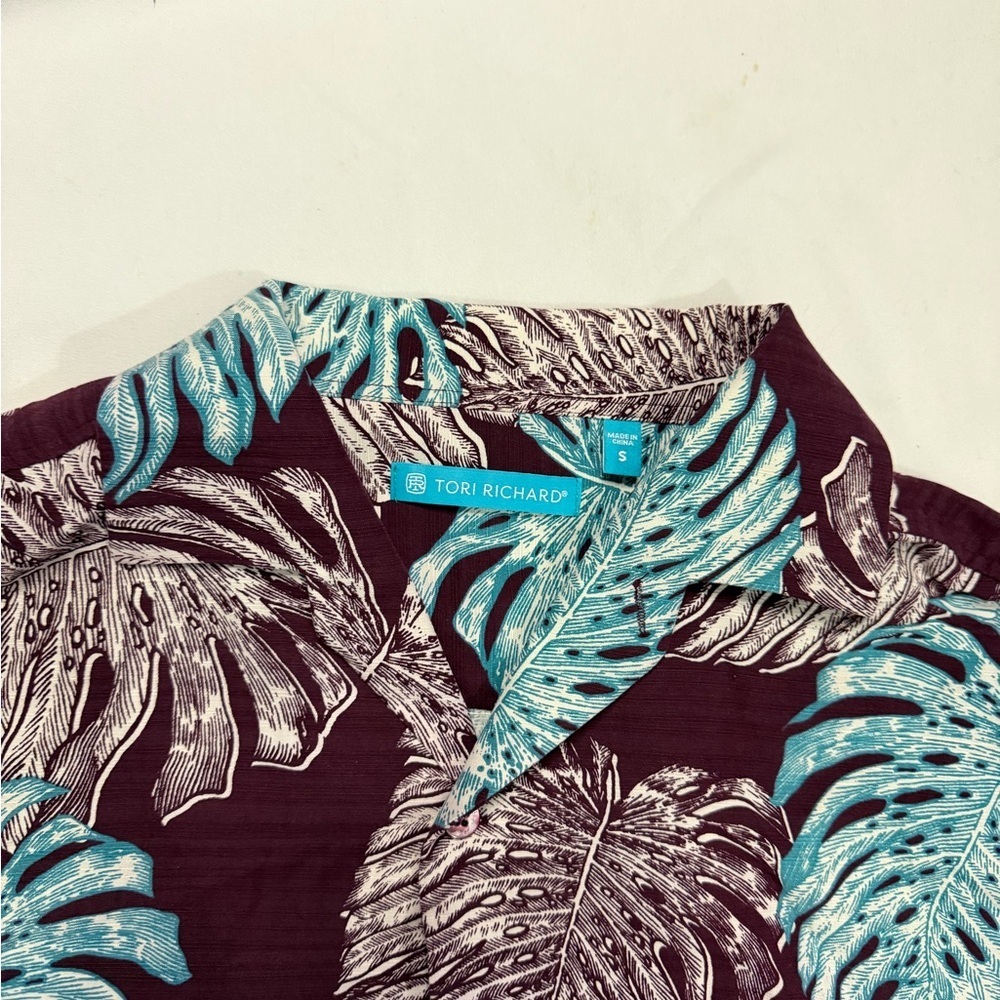 Tori Richard Mens Tropical Leaf Shirt - Picture 4 of 8